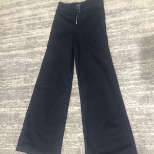 High waisted, wide leg stretch jeans